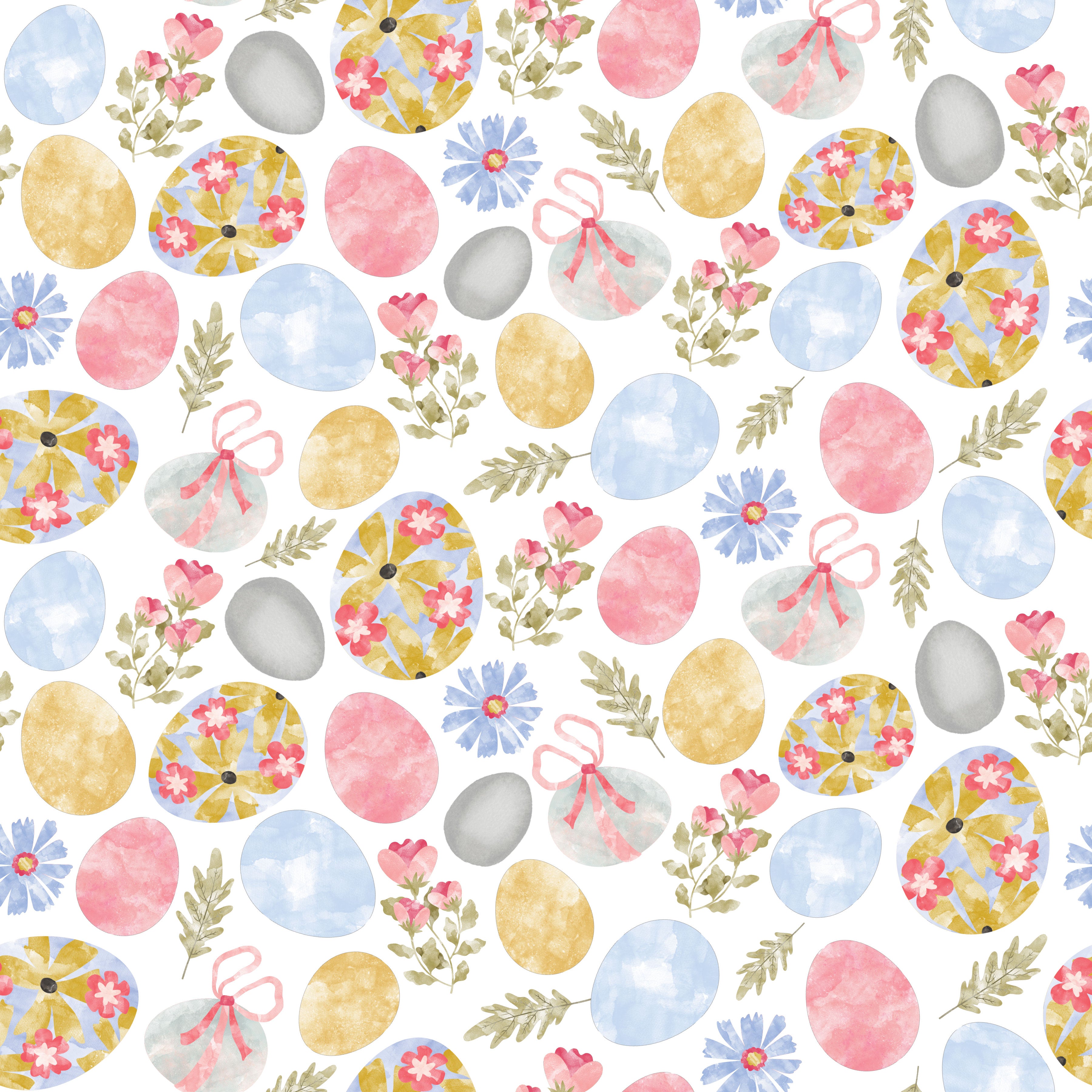 Floral Easter Eggs Dissolvable Wrapping Paper
